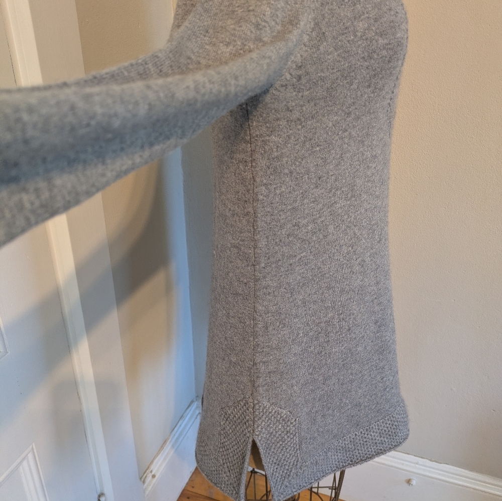 Tory Burch Cashmere L Gray Knit Tunic Sweater - Picture 4 of 6